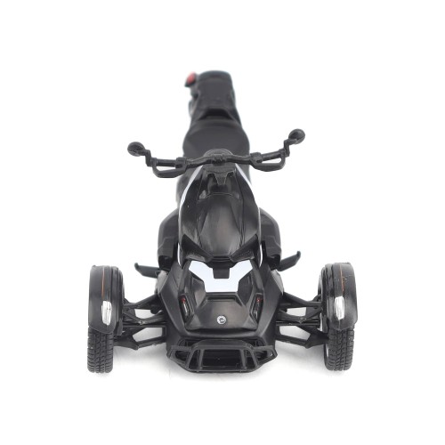 Can-Am Ryker Rally 3-Wheel Motorcycle Ghost Black 1/32 Diecast Model by BRP Models