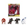 Set of 4 Diecast Figures 'Godzilla x Kong: The New Empire' (2024) Movie 'Metalfigs' Series Diecast Models by Jada