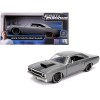 Dom's Plymouth Road Runner Gray Metallic with Black Hood Stripe 'Fast & Furious' Movie 1/24 Diecast Model Car by Jada
