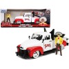 1953 Chevrolet Pickup Truck White and Red with Charro Man Diecast Figurine 'Tapatio' 1/24 Diecast Model Car by Jada