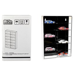 Showcase 12 Car Display Case Wall Mount with Black Back Panel 'Mijo Exclusives' for 1/64 Scale Models