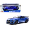 2020 Ford Mustang Shelby GT500 Blue Metallic with White Stripes 'Special Edition' 1/18 Diecast Model Car by Maisto