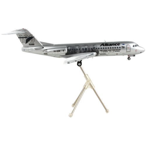 Fokker F70 Commercial Aircraft 'Alliance Airlines - 100 Years First Flight from England' Silver Metallic 'Gemini 200' Series 1/200 Diecast Model Airplane by GeminiJets