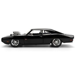 1970 Dodge Charger R/T Black 'Furious 7' (2015) Movie 'Fast & Furious' Series 1/24 Diecast Model Car by Jada