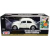 1966 Volkswagen Beetle White James Bond 007 'On Her Majesty's Secret Service' (1969) Movie 'James Bond Collection' Series 1/24 Diecast Model Car by Motormax