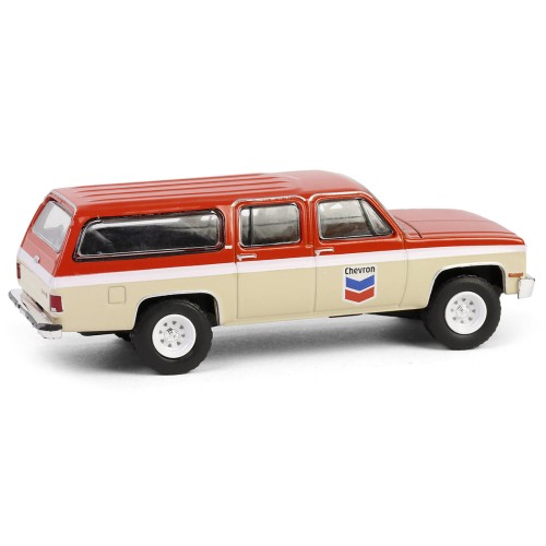 1988 GMC Suburban Sierra Classic C10 'Chevron' Orange and Beige with White Stripes 'Chevron Special Edition' Series 1 1/64 Diecast Model Car by Greenlight
