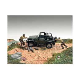 '4X4 Mechanics' 2 Piece Diecast Figure Set 3 for 1/43 Scale Models by American Diorama