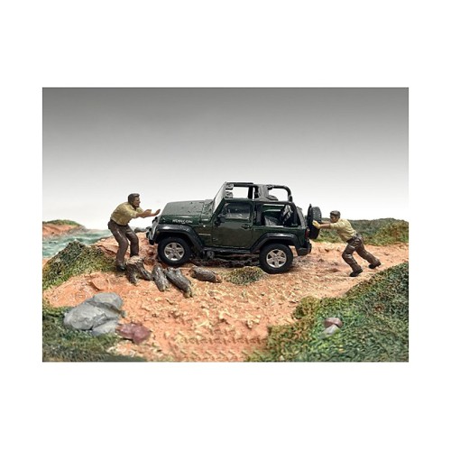 '4X4 Mechanics' 2 Piece Diecast Figure Set 3 for 1/43 Scale Models by American Diorama