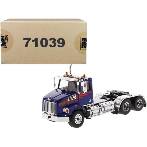 Western Star 4700 SB Tandem Day Cab Tractor Blue 1/50 Diecast Model by Diecast Masters