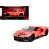 2017 Ford GT Light Red Metallic with Black Stripe 'Pink Slips' Series 1/24 Diecast Model Car by Jada