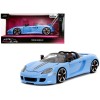Porsche Carrera GT Convertible Blue with Black Stripes 'Pink Slips' Series 1/24 Diecast Model Car by Jada
