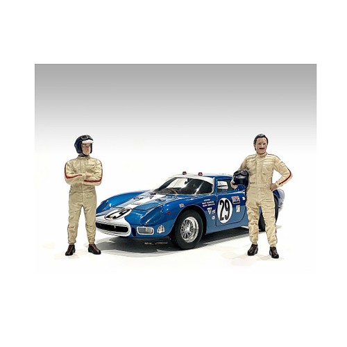 'Racing Legends' 60's Set of 2 Diecast Figures for 1/43 Scale Models by American Diorama