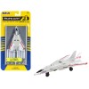 Grumman F-14 Tomcat Fighter Aircraft Gray with Red Stripes 'United States Navy Test Aircraft' with Runway Section Diecast Model Airplane by Runway24