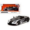 Porsche Carrera GT Convertible #05 Black with White Graphics 'Hyper-Spec' Series 1/24 Diecast Model Car by Jada