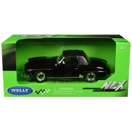 1955 Mercedes-Benz 190 SL (Closed Roof) Black 'NEX Models' Series 1/24 Diecast Model Car by Welly
