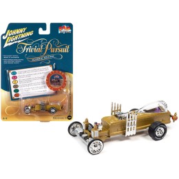 Barris Drag-U-La 'The Munsters' 'Trivia Pursuit' with Poker Chip Collector's Token and Game Card 'Pop Culture' 2022 Release 3 1/64 Diecast Model Car by Johnny Lightning