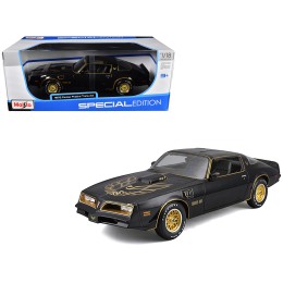 1978 Pontiac Firebird Trans Am Black Metallic with Hood Graphics 'Special Edition' Series 1/18 Diecast Model Car by Maisto