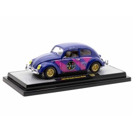 1952 Volkswagen Beetle Deluxe Model 'Maui & Sons' Purple Metallic with Graphics Limited Edition to 6650 pieces Worldwide 1/24 Diecast Model Car by M2 Machines