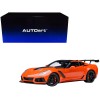 2019 Chevrolet Corvette C7 ZR1 Sebring Orange Tintcoat with Carbon Top 1/18 Model Car by Autoart