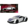 Lykan Hypersport Silver Metallic and Purple 'Pink Slips' Series 1/32 Diecast Model Car by Jada