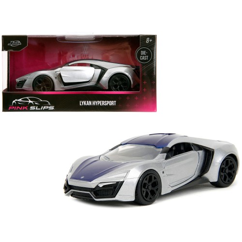 Lykan Hypersport Silver Metallic and Purple 'Pink Slips' Series 1/32 Diecast Model Car by Jada