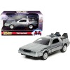 DeLorean DMC (Time Machine) Brushed Metal 'Back to the Future Part I' (1985) Movie 'Hollywood Rides' Series 1/32 Diecast Model Car by Jada