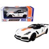 2019 Chevrolet Corvette ZR1 #22 'Gulf Oil' White with Orange Stripes and Black Top 1/24 Diecast Model Car by Motormax