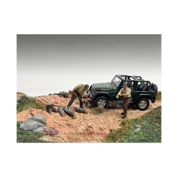 '4X4 Mechanics' 2 Piece Diecast Figure Set 2 for 1/43 Scale Models by American Diorama