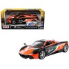 Pagani Huayra #23 Orange and Black with Stripes 'GT Racing' Series 1/24 Diecast Model Car by Motormax