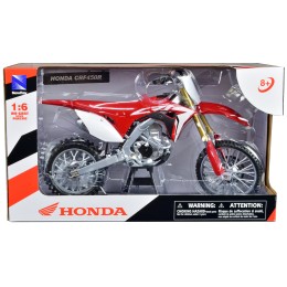Honda CRF450R Dirt Bike Motorcycle Red and White 1/6 Diecast Model by New Ray