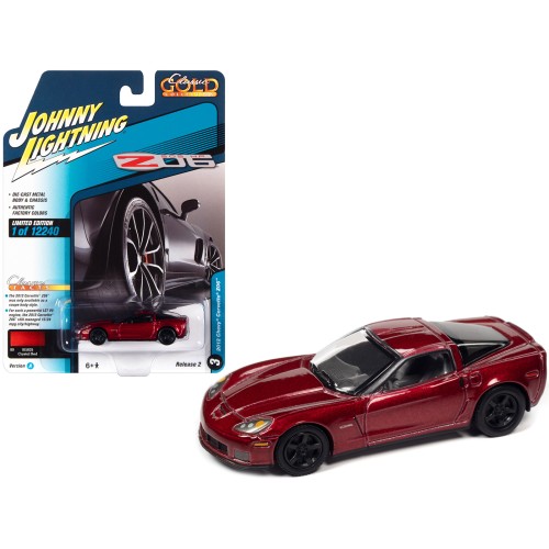 2012 Chevrolet Corvette Z06 Crystal Red Metallic 'Classic Gold Collection' Series Limited Edition to 12240 pieces Worldwide 1/64 Diecast Model Car by Johnny Lightning