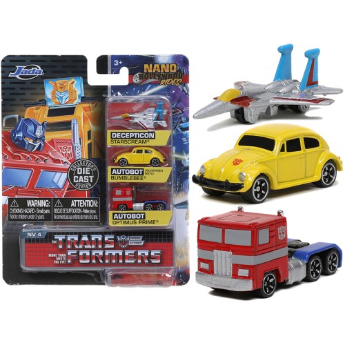 'Transformers' 3 piece Set Release 2 'Nano Hollywood Rides' Diecast Models by Jada