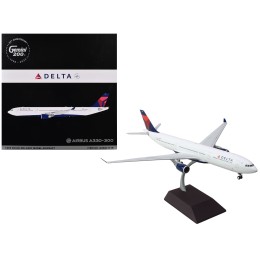 Airbus A330-300 Commercial Aircraft 'Delta Air Lines' (N829NW) White with Blue and Red Tail 'Gemini 200' Series 1/200 Diecast Model Airplane by GeminiJets