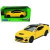 2024 Ford Mustang GT 5.0 Yellow with Black Top 'NEX Models' Series 1/25 Diecast Model Car by Welly