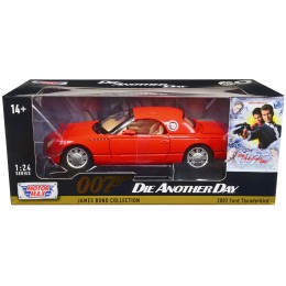 2002 Ford Thunderbird Orange James Bond 007 'Die Another Day' (2002) Movie 'James Bond Collection' Series 1/24 Diecast Model Car by Motormax