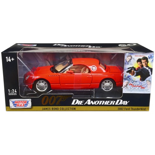 2002 Ford Thunderbird Orange James Bond 007 'Die Another Day' (2002) Movie 'James Bond Collection' Series 1/24 Diecast Model Car by Motormax