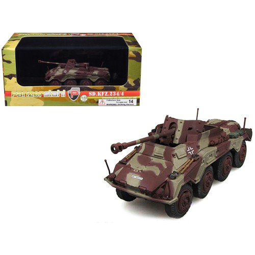 Sd.Kfz. 234/4 Armored Vehicle 'Unidentified Unit Western Front' (1945) German 1/72 Diecast Model by Panzerstahl