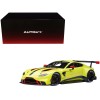2018 Aston Martin Vantage GTE Le Mans PRO Presentation Car Lemon Green Metallic with Carbon and Red Accents 'Aston Martin Racing' 1/18 Model Car by Autoart