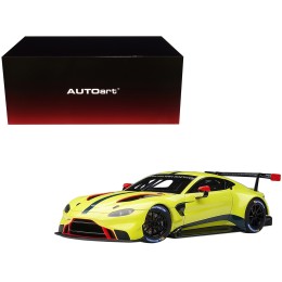 2018 Aston Martin Vantage GTE Le Mans PRO Presentation Car Lemon Green Metallic with Carbon and Red Accents 'Aston Martin Racing' 1/18 Model Car by Autoart