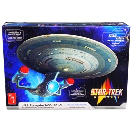 Skill 2 Model Kit U.S.S. Enterprise NCC-1701-C Space Ship 'Star Trek: The Next Generation' (1987) TV Series 1/1400 Scale Model by AMT