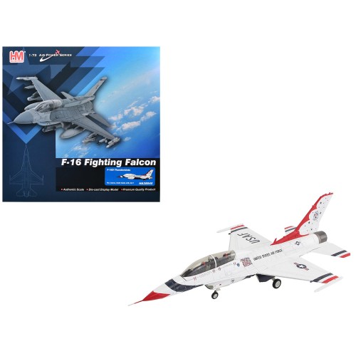 Lockheed F-16D Fighting Falcon Fighter Aircraft 'No.7 Thunderbirds Nellis Air Force Base' (2017) United States Air Force 'Air Power Series' 1/72 Diecast Model by Hobby Master