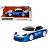 Porsche 911 GT3 RS (996) #845 White and Blue Metallic 'Toyo Tires' 'Hyper-Spec' Series 1/24 Diecast Model Car by Jada