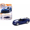 2018 Chevrolet Corvette Grand Sport Admiral Blue with White Stripe 'Sports Cars' Series 1/64 Diecast Model Car by Auto World