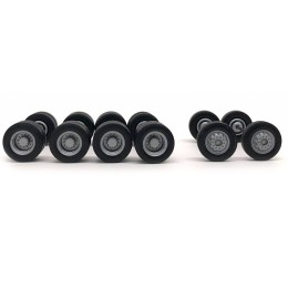 Planetary Hubs Wheel Set (2 Front and 4 Rear) 1/87 (HO) Plastic Model by Promotex