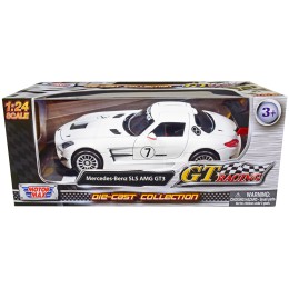 Mercedes-Benz SLS AMG GT3 #7 White 'GT Racing' Series 1/24 Diecast Model Car by Motormax