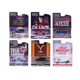 'Hollywood Series' Set of 6 pieces Release 43 1/64 Diecast Model Cars by Greenlight