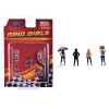 'Grid Girls' 5 piece Diecast Figure Set (4 People Figures 1 Umbrella) Limited Edition to 3600 pieces Worldwide for 1/64 Scale Models by American Diorama
