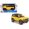 2021 Ford Bronco Badlands Yellow with Black Top 'Special Edition' 1/24 Diecast Model Car by Maisto