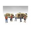 'Campers' 5 piece Figure Set for 1/18 Scale Models by American Diorama