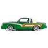 1987 Buick Regal 3.8 SFI Turbo Green Metallic and Cream with Graphics 'Get Low' Series 1/24 Diecast Model Car by Motormax